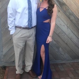 Blue long formal dress